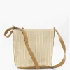Beige Schoudertas Gevlochten