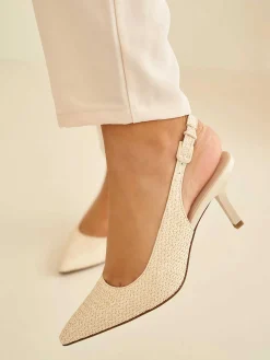Beige Slingback Pump