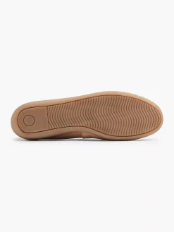Beige Suede Instapper Sierketting