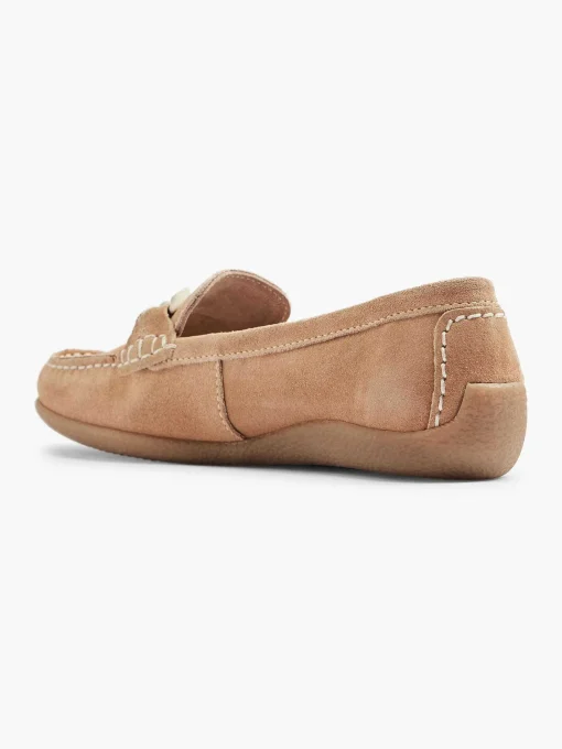 Beige Suede Instapper Sierketting
