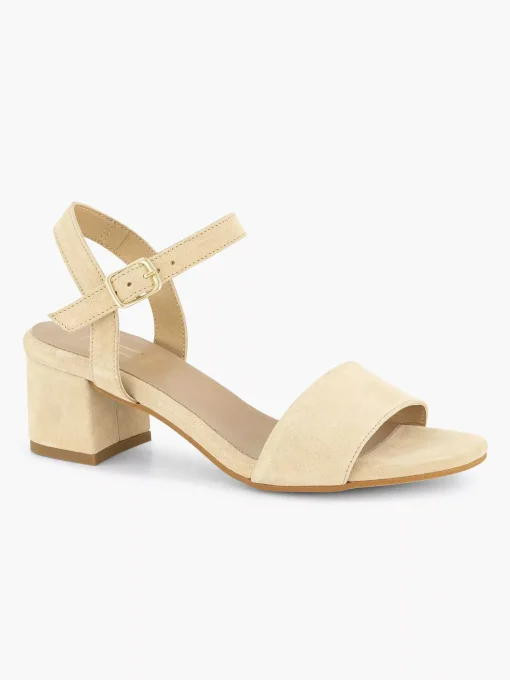 Beige Suede Sandalette
