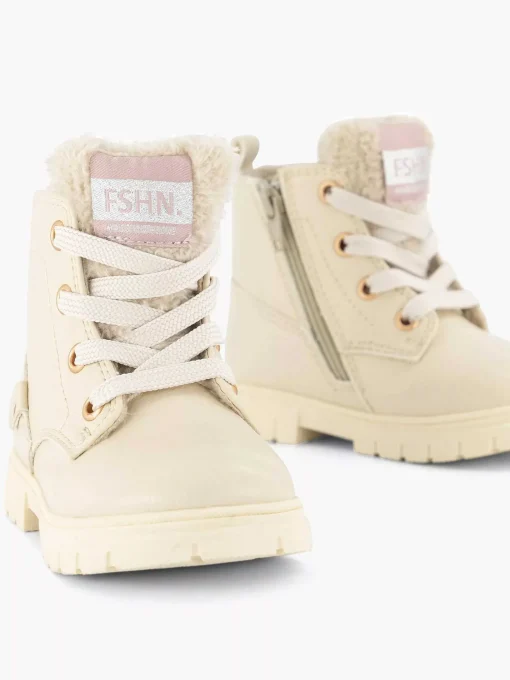 Beige Veterboot Teddy