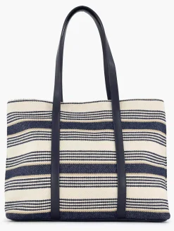 Blauw/ Witte Strandtas