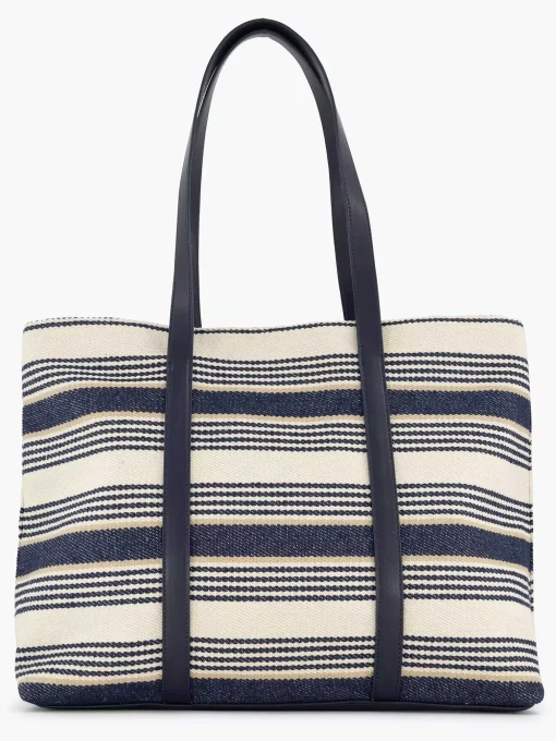 Blauw/ Witte Strandtas