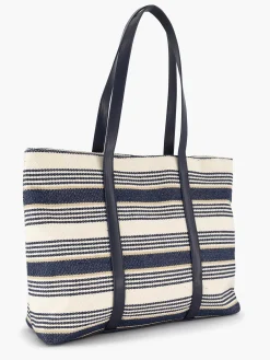Blauw/ Witte Strandtas