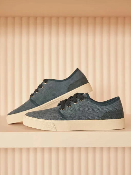 Blauwe Canvas Sneaker