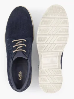 Blauwe Leren Veterschoen