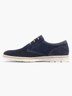 Blauwe Leren Veterschoen