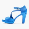 Blauwe Pump Satijn