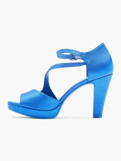 Blauwe Pump Satijn