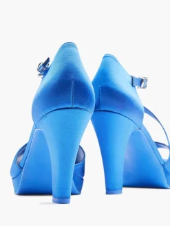Blauwe Pump Satijn