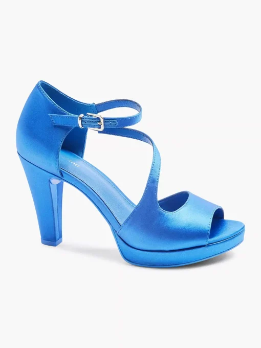 Blauwe Pump Satijn