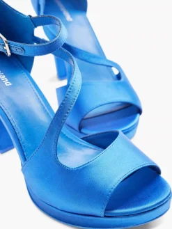 Blauwe Pump Satijn