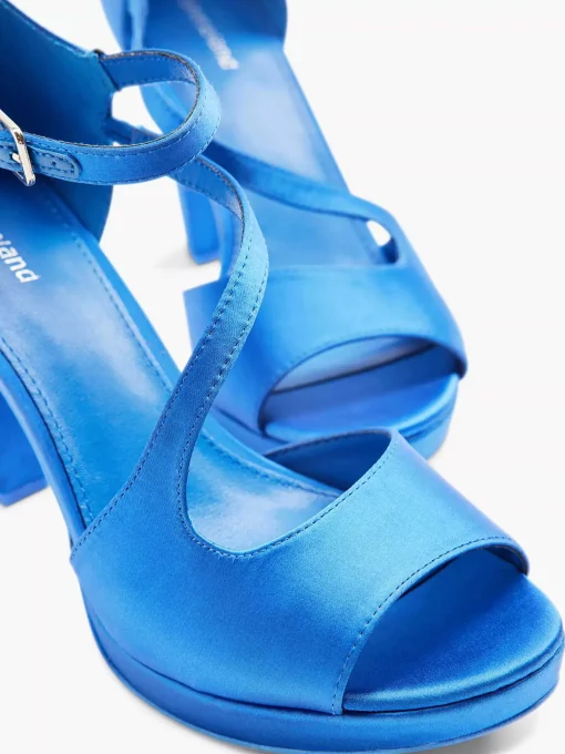 Blauwe Pump Satijn