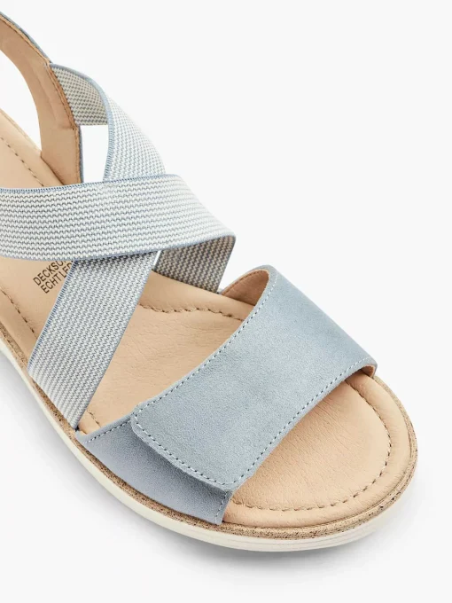 Blauwe Sandalette Sleehak