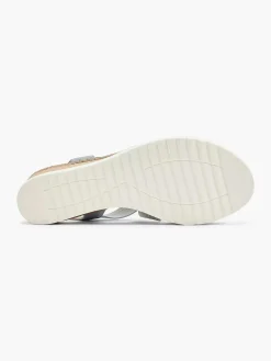 Blauwe Sandalette Sleehak