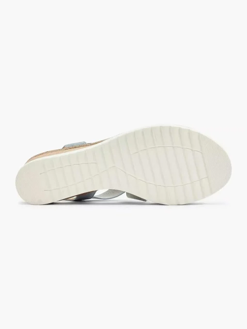 Blauwe Sandalette Sleehak