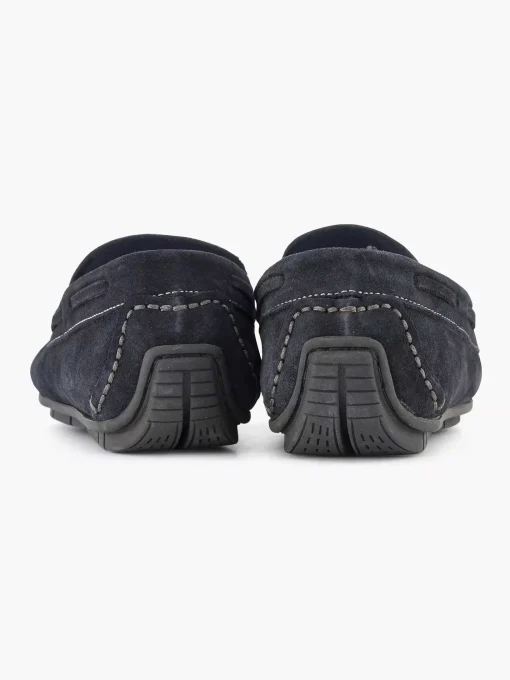 Blauwe Suede Comfort Instapper