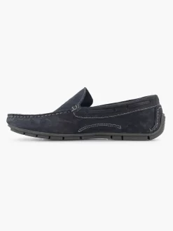 Blauwe Suede Comfort Instapper
