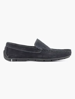 Blauwe Suede Comfort Instapper