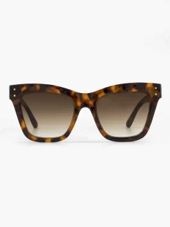 Bruine Cat Eye Zonnebril Print