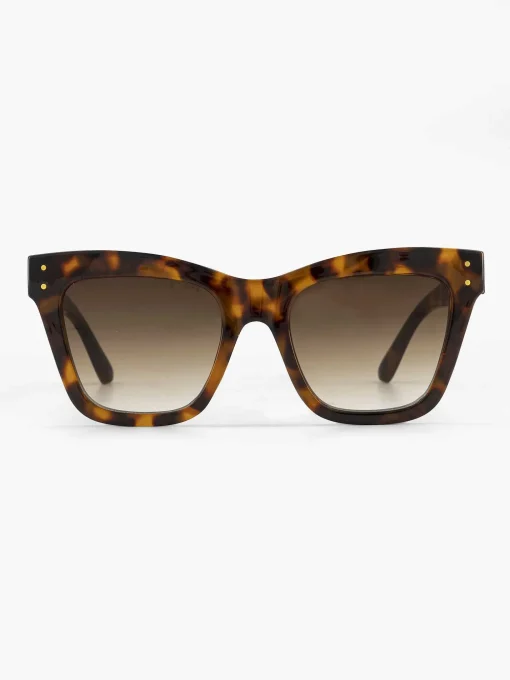 Bruine Cat Eye Zonnebril Print
