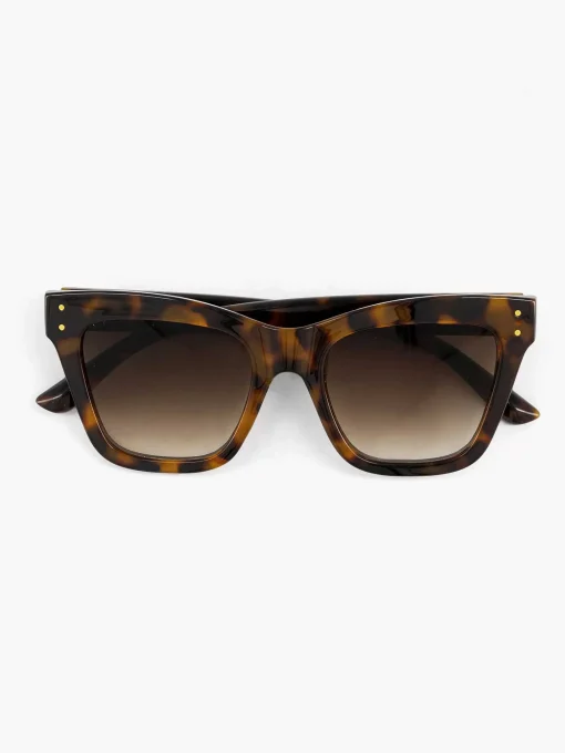 Bruine Cat Eye Zonnebril Print