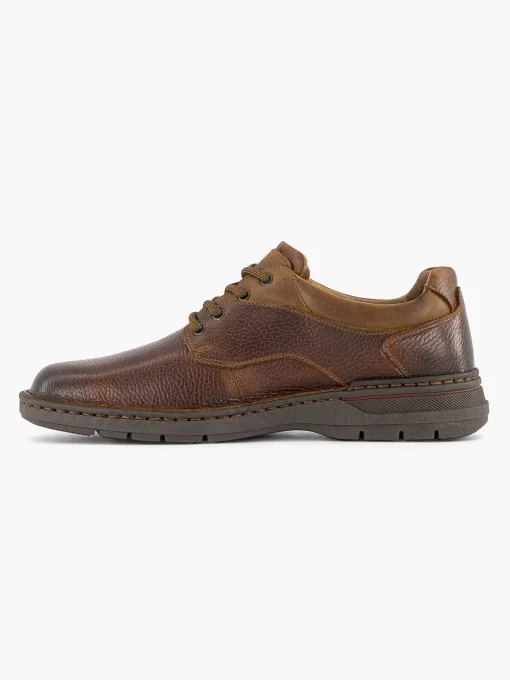 Bruine Leren Veterschoen