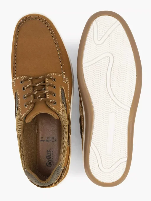 Bruine Leren Veterschoen