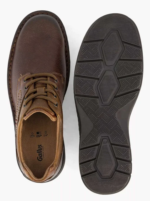 Bruine Leren Veterschoen