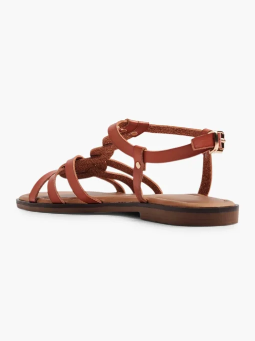 Bruine Sandalen Gevlochten