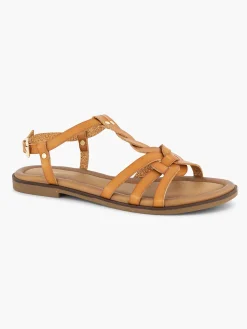 Bruine Sandalen Gevlochten