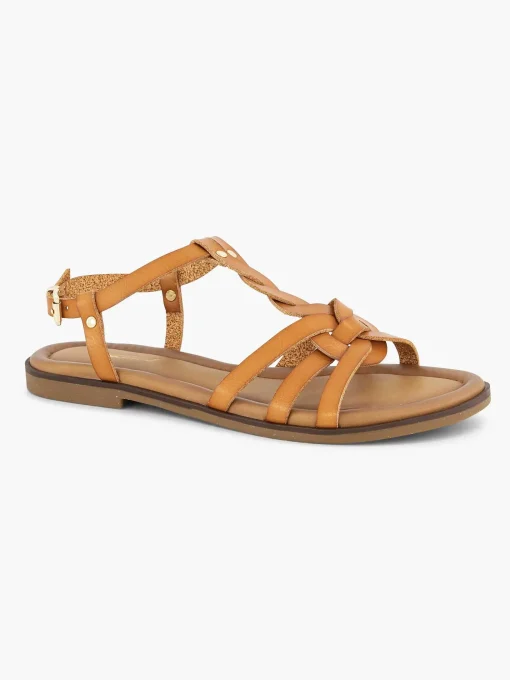 Bruine Sandalen Gevlochten