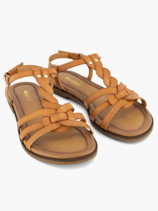Bruine Sandalen Gevlochten