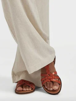 Bruine Sandalen Gevlochten