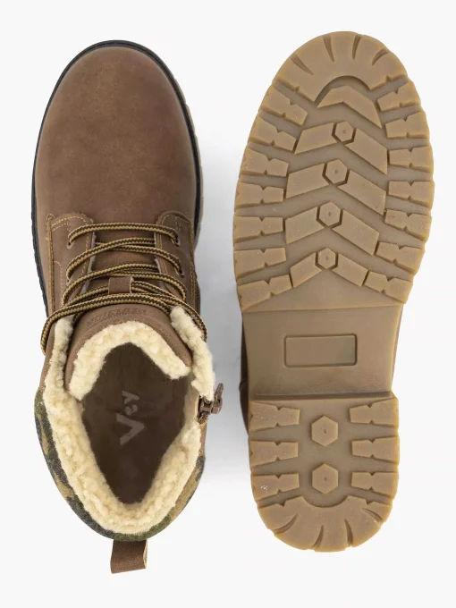 Bruine Veterboot Gevoerd