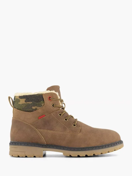 Bruine Veterboot Gevoerd