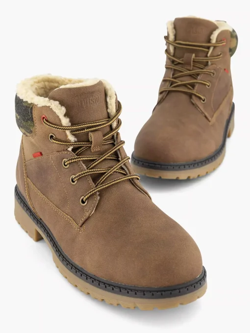 Bruine Veterboot Gevoerd