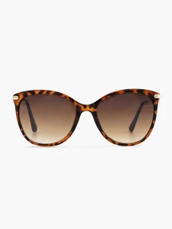 Bruine Zonnebril Met Panterprint