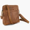 Cognac Leren Schoudertas