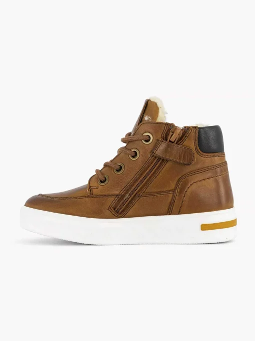 Cognac Leren Sneaker