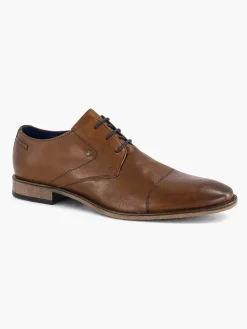 Cognac Leren Veterschoen