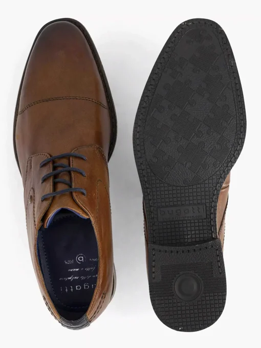 Cognac Leren Veterschoen