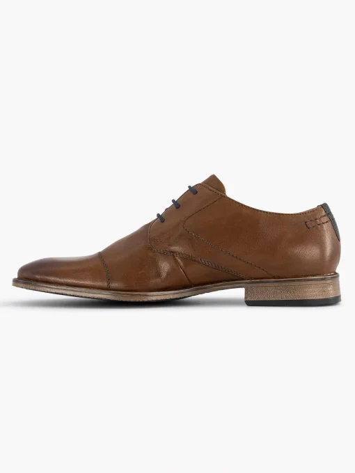 Cognac Leren Veterschoen