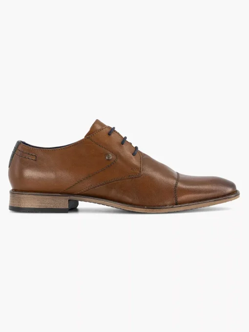 Cognac Leren Veterschoen