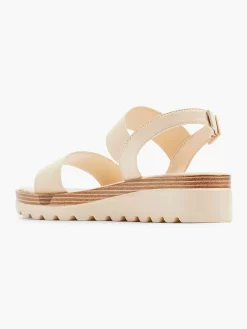 Creme Platform Sandaal