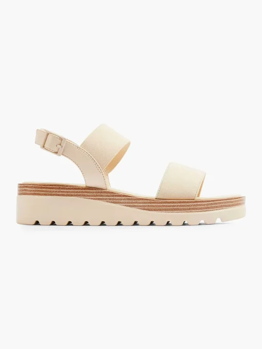 Creme Platform Sandaal