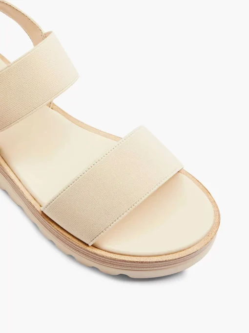 Creme Platform Sandaal