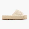 Creme Platform Slipper
