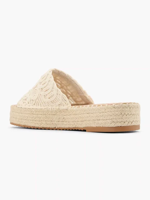 Creme Platform Slipper